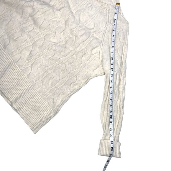 Aerie unREAL Cable Crew Sweater in natural oversized XXS fisherman’s cable knit - Picture 11 of 11